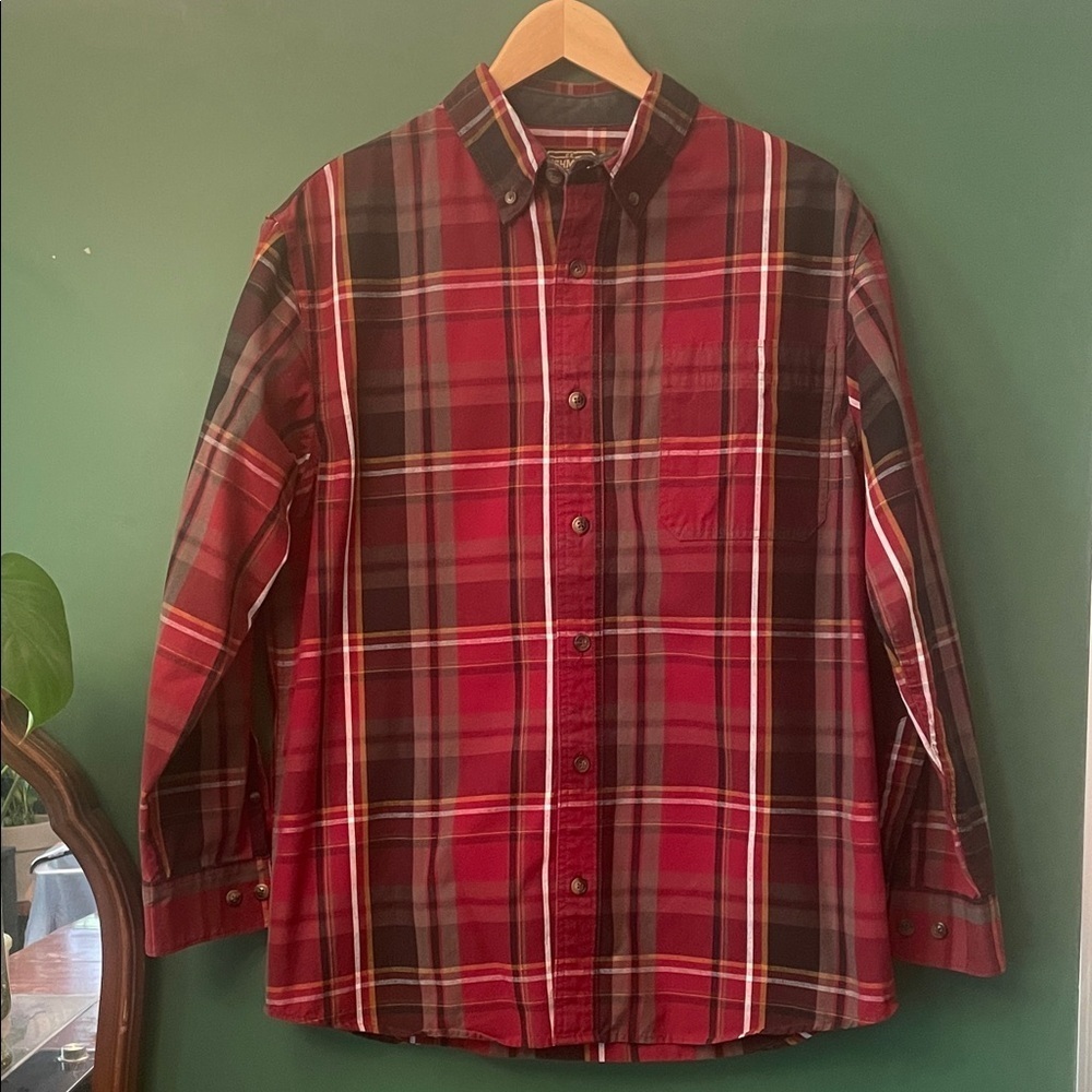 C.E. Schmidt Workwear Mens M Heavyweight Workshirt Red, Black & White Plaid